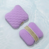 1PCS Purple Soap Bag with Sponge Puff - Thickened Wave Texture Foam Maker with Elastic Strap for Face Wash Body Cleansing and Makeup Removal In Australia - Darrahopens