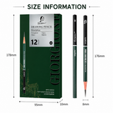 12-Pack 3B Graphite Sketching Pencils - Drawing Pencils for Fine Lines, Technical Drawing, Drafting, Sketching and Everyday Writing In Australia - Darrahopens