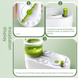 Green Automatic Paint Brush Washer - One-Touch Water Changing Brush Cleaning Station with Rinse Basin, Water Reservoir and Brush Holder for Watercolour and Art Painting In Australia - Darrahopens