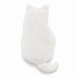 White Plush Cat Pencil Case - Soft Furry Cat-Shaped Zipper Pouch with Tail, Spacious Stationery Storage Bag for Pens, Pencils, Cosmetics and Everyday Accessories In Australia - Darrahopens