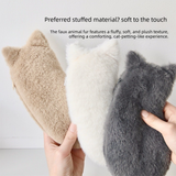 White Plush Cat Pencil Case - Soft Furry Cat-Shaped Zipper Pouch with Tail, Spacious Stationery Storage Bag for Pens, Pencils, Cosmetics and Everyday Accessories In Australia - Darrahopens