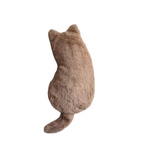 Khaki Plush Cat Pencil Case - Soft Furry Cat-Shaped Zipper Pouch with Tail, Spacious Stationery Storage Bag for Pens, Pencils, Cosmetics and Everyday Accessories In Australia - Darrahopens