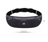 Sky blue Adjustable Running Belt - Fits Large Phones, Reflective, Earphone Port