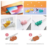 5Pcs Animal Collection Silicon Cable Protector Pack-Random Design Selected