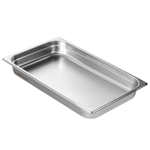 VEVOR 6 Pack Hotel Pans, Full Size Anti-Jam Steam Pan, 0.8mm Thick Stainless Steel Restaurant Steam Table Pan, 2.5-Inch Deep Commercial Table Pan, Catering Storage Food Pan, for Industrial & Scientifi