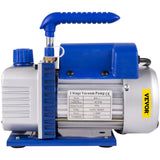 VEVOR 3CFM 84 L/M 1-Stage, Refrigerant Vacuum Pump Refrigeration Gauges A/C Air Conditioning 1440 RPM 1/4 HP, 3 pcs hoses 800 PSI Refrigeration Gauges