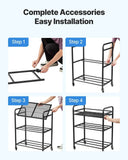 3D Printer Filament Storage Rack, 3 Tier Heavy Duty Storage Shelf, Rolling Filament Spool Holders Racks with Wheels, Filaments Organzied for 3D Printing Station, Office, Workshop (Shelf Only)