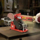 VEVOR Belt Sander 4" x 36", Disc Combo Sander 6",Electric Adjustable Bench Belt Sander 375W,Grinder Bench Sanding Machine With 4 Rubber Foot Pad