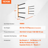 VEVOR Wall Kayak Storage Rack, 4-Capacity Wall Mounted Kayak Holders for Kayak Canoe Paddle Board, Kayak Storage Hooks with Adjustable Padded Arms, 181.6 KG Load Kayak Hanger for Indoor Outdoor Garage
