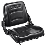VEVOR Universal Forklift Seat, Fold Down Tractor Seat with Adjustable Angle Back and Micro Switch, 16-34 cm Extended Slot Comfortable Forklift Seat for Tractor Loader Excavator