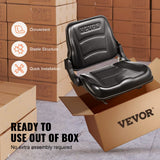 VEVOR Universal Forklift Seat, Fold Down Tractor Seat with Adjustable Angle Back and Micro Switch, 16-34 cm Extended Slot Comfortable Forklift Seat for Tractor Loader Excavator