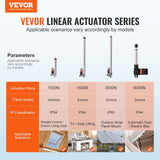 VEVOR Linear Actuator 12V 6Inch 0.55"/s High Speed 220lbs/1000N IP54 Protection