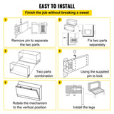 VEVOR DIY Murphy Bed Springs Mechanism Hardware Kit Horizontal for Twin Size Bed