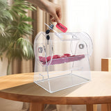 VEVOR Acrylic Raffle Drum, Holds 2500 Tickets or 100 Raffle Balls, Professional Raffle Ticket Spinning Cage with 2 Keys, Transparent Lottery Spinning Drawing, Raffle Ticket Box for Lottery Games Bingo