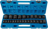 VEVOR Impact Sockets Set 1/2 Inch Drive 26PCS Standard Length Impact Set 6-Point