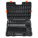 VEVOR Impact Sockets Set 130PCS 6-Point 3/8" & 1/2" Drive Bit Ratchet Tool Kit