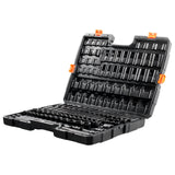 VEVOR Impact Sockets Set 130PCS 6-Point 3/8" & 1/2" Drive Bit Ratchet Tool Kit