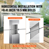 VEVOR 51Pack Cable Railing Kit 3.2mm Wheel Protector Sleeves, Bundle with Black Invisible 3.2mm Swage Tensioner and Terminal, Cable Railing Post Safeguard Covers for 0.41inch Horizontal Hole Post