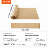 VEVOR Burlap Fabric Roll Burlap Tree Wrap 1016 mm x 45.7 m for Crafts & Plants