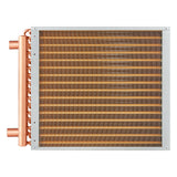 VEVOR 16"x 16" Heat Exchanger Water to Air 3-Row 3/8" Copper Ports 193 Fins