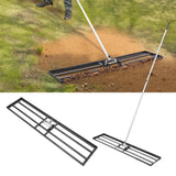 VEVOR 10x48in Lawn Leveling Rake 83.9 in Adjustable Handle for Yard Golf Court