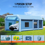 VEVOR Inflatable Paint Booth .1x9ft Inflatable Spray Booth 750W+480W Blower - Pr
