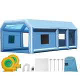 VEVOR Inflatable Paint Booth .1x9ft Inflatable Spray Booth 750W+480W Blower - Pr