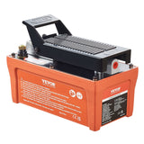 VEVOR Air Hydraulic Pump, 10,000 PSI 1/2 Gal Reservoir, NPT 3/8" Oil Outlet, NPT 1/4" Inlet, 6.6 ft Pipe, Foot Actuated Hydraulic Pump Air Treadle for Auto Body Frame Machines and Pulling Post, Orange