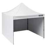 VEVOR Pop Up Canopy Tent Outdoor Gazebo Tent 10x10FT with Sidewalls & Bag White