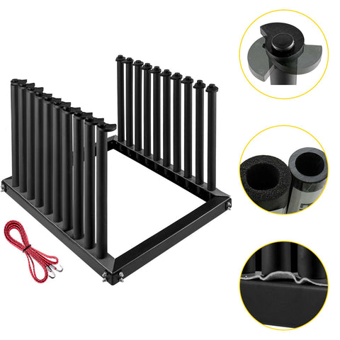 VEVOR Windshield Rack 9-Lite, Windshield Truck Rack Steel, Windshield Glass Rack 24-Inch Height, Windshield Rack for Truck with PVC Pad & Foam Padding, Glass Rack for Truck, for Glass Transportation