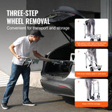 VEVOR Aluminum Hand Truck, 2 in 1, 363 kg Max Load Capacity, Heavy Duty Industrial Convertible Folding Hand Truck and Dolly, Utility Cart Converts from Hand Truck to Platform Cart with Rubber Wheels