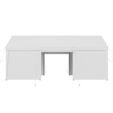VEVOR Carport Car Canopy 12x20FT Heavy Duty Car Shelter with Sidewalls Grey