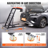 VEVOR Automotive Topside Creeper, with Adjustable Height 48" to 76", 181.44KGS Capacity High Creeper, 4 Swivel Caster Wheels, Heavy Duty Foldable Creeper for Auto Repair and Maintenance