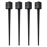 VEVOR Fence Post Anchor Ground Spike 4 Pack 36 x 4 x 4 In Metal Fence Stakes