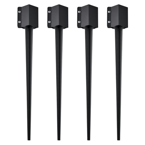 VEVOR Fence Post Anchor Ground Spike 4 Pack 36 x 4 x 4 In Metal Fence Stakes