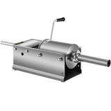VEVOR Manual Sausage Stuffer, 3 L / 7 LBS Horizontal Sausage Machine, Dual-Speed Meat Stuffer, Made of Food-Grade 304 Stainless Steel, Includes 5 Stuffing Tubes, for Home Kitchen Restaurant Commercial