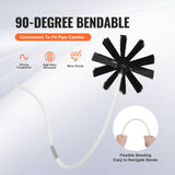 VEVOR 15.24M Dryer Vent Cleaner Kit, 37 Pieces Duct Cleaning Brush, Reinforced Nylon Dryer Vent Brush, Dryer Cleaning Tools Lint Remover with Flexible Lint Trap Brush, Clamp Connectors