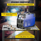 Welding Table 36" x 24", 800LBS Capacity Welding Workbench Table, Heavy-Duty Work Bench with 0.63" Fixture Holes and Non-slip Foot Pads for Welding Assembly Repair Works