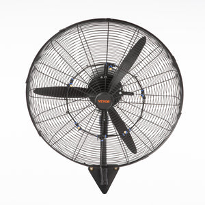 VEVOR Wall-Mount Misting Fan Oscillating Metal Fan 61.6 cm 3 Speed Waterproof