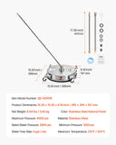 VEVOR 15" Pressure Washer Surface Cleaner 4 Wheels 4000 Max PSI 2 Extended Wands