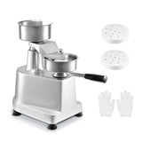VEVOR Commercial Burger Patty Maker, 130mm Hamburger Beef Patty Maker, Heavy Duty Food-Grade Stainless Steel Bowl Burger Press Machine, Kitchen Meat Forming Processor with 1000 Pcs Patty Papers