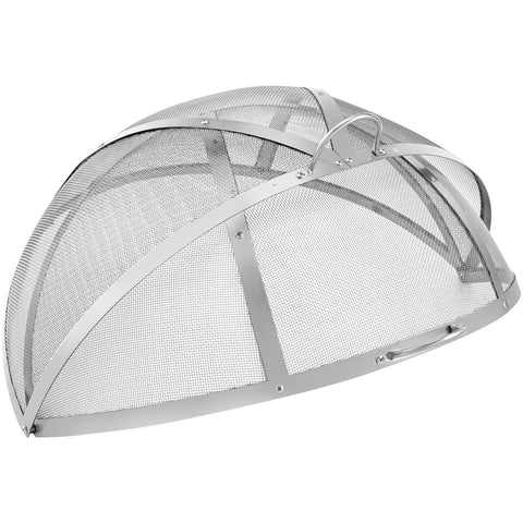 VEVOR Firepit Spark Screen Lid, 30" Diameter, Outdoor Firepit Ring Cover Round Accessories, Fire Pit Metal Cover, Easy-Opening Stainless Steel Fire Ring Covers for Outdoor Patio Fire Pits Backyard