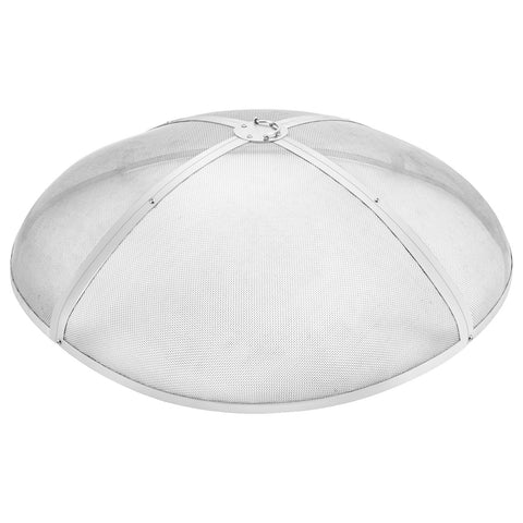 VEVOR Fire Pit Spark Screen Round 40", Reinforced Heavy Duty Steel Metal Cover, Outdoor Firepit Lid, Easy-Opening Top Screen Covers Round with Ring Handle for Outdoor Patio Fire Pits Backyard