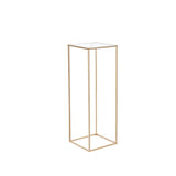 VEVOR 10PCS 31.5inch/80cm High Wedding Flower Stand, With Acrylic Laminate,Metal Vase Column Geometric Centerpiece Stands, Gold Rectangular Floral Display Rack for Events Reception, Party Decoration