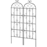VEVOR 2 Packs Metal Garden Trellis for Climbing Plant Support 71x20 in Rustproof