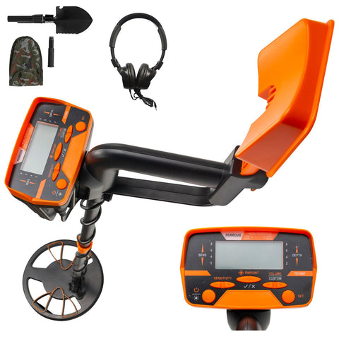 VEVOR Metal Detector Waterproof Disc Metal detectors Underwater Underground high Accuracy LCD Display Metal Detector for Adults and Children Headphone Automatic Detector (Yellow 3010)