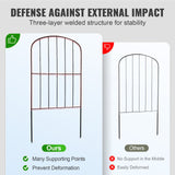 VEVOR Garden Fence, No Dig Fence 61 x 33 cm Animal Barrier Fence, Underground Decorative Garden Fencing with 5.08 cm Spike Spacing, Metal Dog Fence for the Yard and Outdoor Patio, 28 Pack