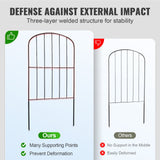 VEVOR Garden Fence, No Dig Fence 61 x 33 cm Animal Barrier Fence, Underground Decorative Garden Fencing with 5.08 cm Spike Spacing, Metal Dog Fence for the Yard and Outdoor Patio, 10 Pack