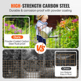 VEVOR Garden Fence, No Dig Fence 61 x 33 cm Animal Barrier Fence, Underground Decorative Garden Fencing with 5.08 cm Spike Spacing, Metal Dog Fence for the Yard and Outdoor Patio, 10 Pack