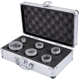 VEVOR Diamond Drill Bits 6PCS Diamond Hole Saw 20/35/40/50/55/68mm Tile Hole Saw Kit Vacuum Brazed Diamond Drill Bit 0.59in/15mm Segment Tile Hole Saw w Storage Case for Tile Ceramic Porcelain Marble